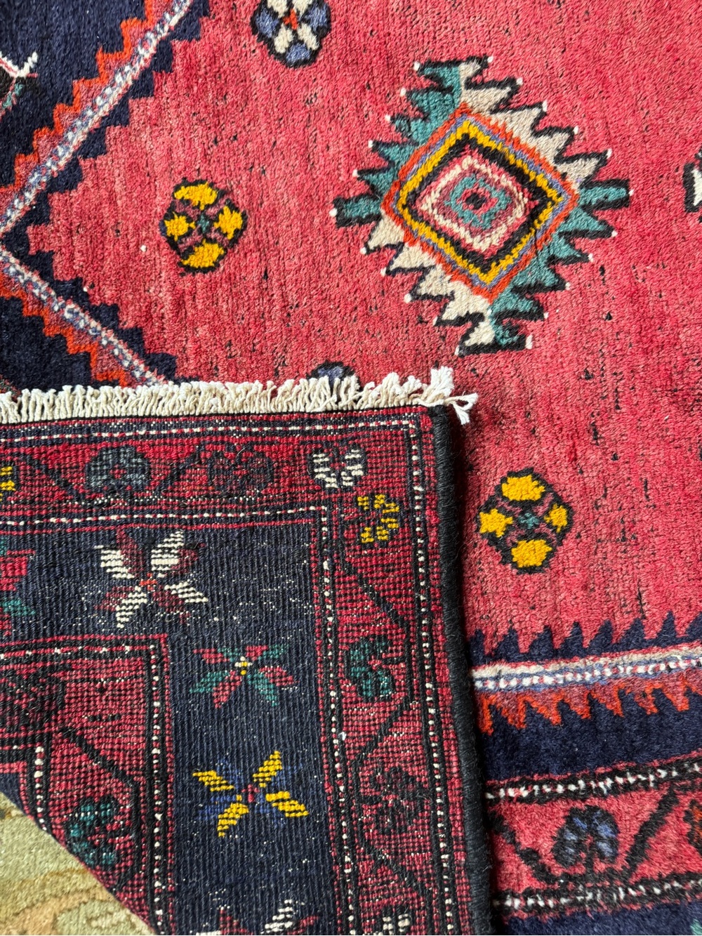 Vintage Hand-Knotted Wool Rug, Rug Freshly Cleaned, 5x8 - Picture 2 of 3